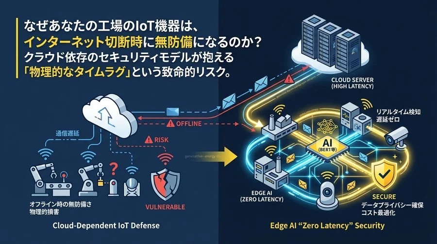 クラウド依存のIoT防御はなぜ危険か？エッジAIによる「遅延ゼロ」セキュリティの経営的必然性