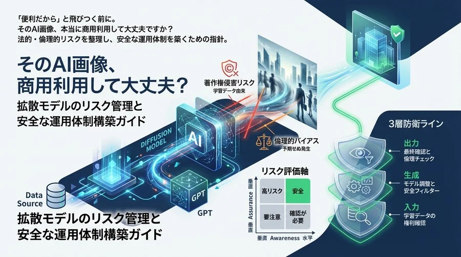 そのAI画像、商用利用して大丈夫？拡散モデルのリスク管理と安全な運用体制構築ガイド