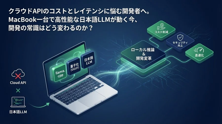 MacBookで動く高性能日本語LLM：llama.cppと量子化が変える開発の常識