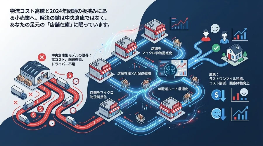 物流危機を突破する「店舗在庫×AI配送」戦略：ラストワンマイル最適化への処方箋