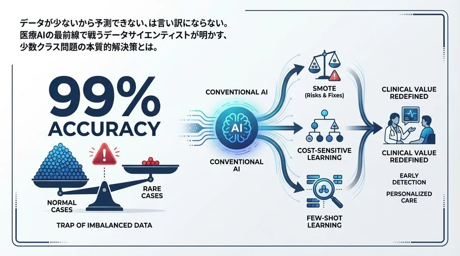 希少疾患AIの「正解率99%」はなぜ現場で使えないのか？データ不均衡の罠と臨床的価値の再定義