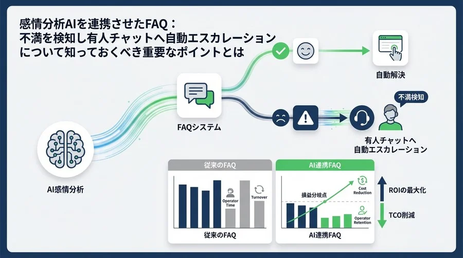 感情分析AI×FAQのROI徹底解剖：不満検知によるコスト変動と損益分岐点の真実