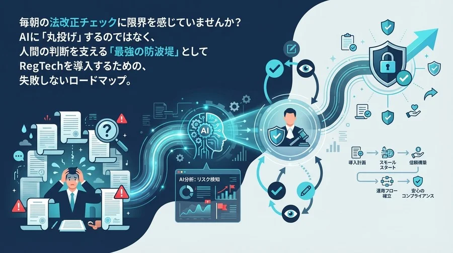 法規制対応の「見落とし恐怖」から解放される、AIと人間の協働型RegTech導入論