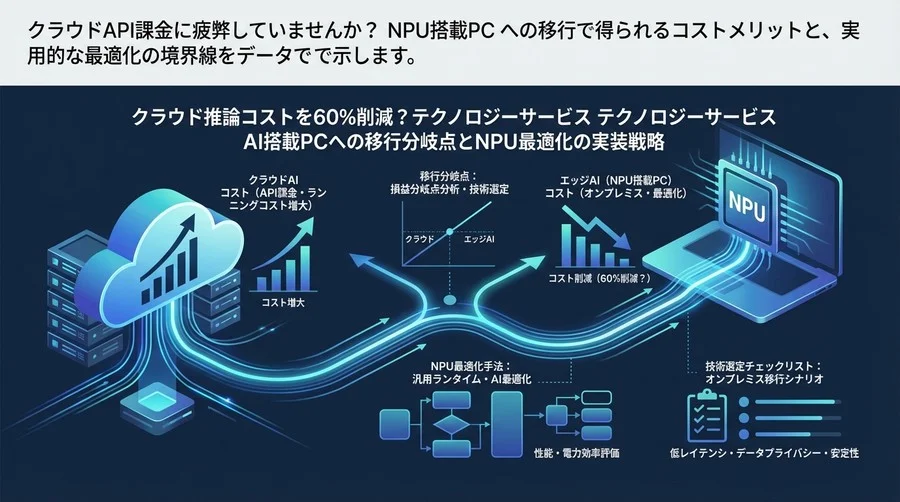 クラウド推論コストを60%削減？AMD Ryzen AI搭載PCへの移行分岐点とNPU最適化の実装戦略