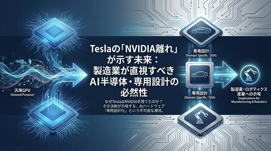 Teslaの「NVIDIA離れ」が示す未来：製造業が直視すべきAI半導体・専用設計の必然性