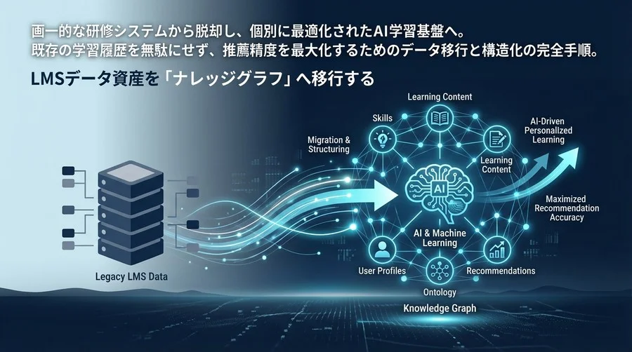 LMSデータ資産を「ナレッジグラフ」へ移行する：AI推薦精度を最大化するデータ構造化とオントロジー設計の実践
