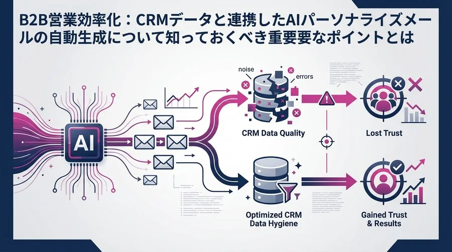 AIメール自動生成で信頼を失う前に。B2B営業が直視すべき「CRMデータ品質」の不都合な真実