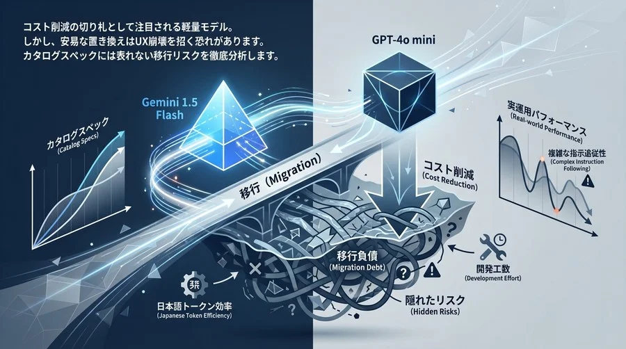 Geminiモデル vs ChatGPT mini：軽量化の代償とは？カタログスペックに潜む「移行負債」とリスク分析