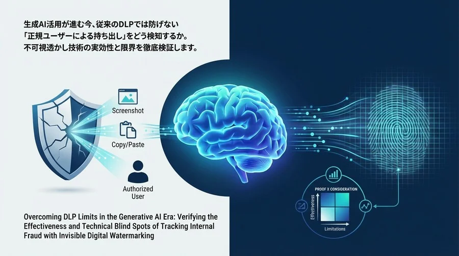 生成AI時代のDLP限界を超える：不可視電子透かしによる内部不正追跡の実効性と技術的死角の検証