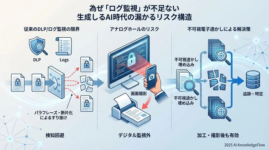 なぜ「ログ監視」だけでは不十分なのか？生成AI時代の漏洩リスク構造 - Section Image