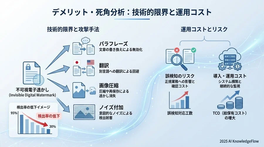 デメリット・死角分析：技術的限界と運用コスト - Section Image