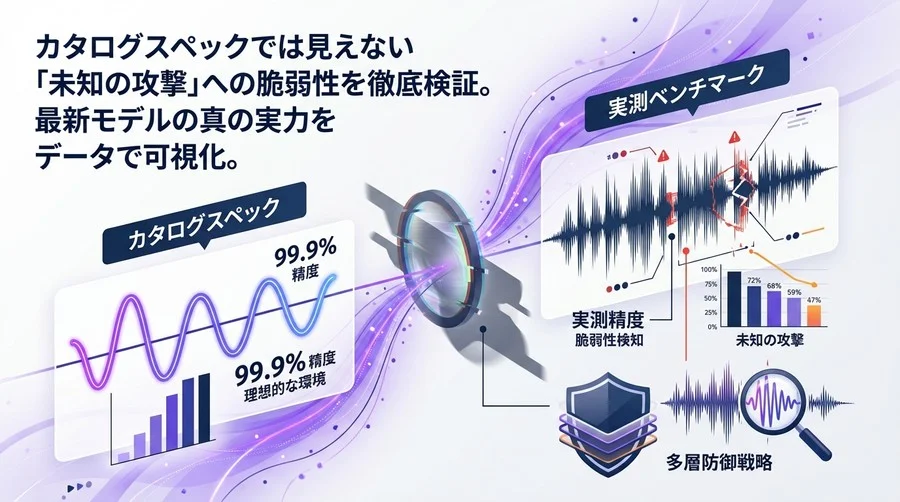 AIボイスクローン検出の「カタログスペック」に潜む罠：最新モデルの実測ベンチマークと波形解析による脆弱性検証