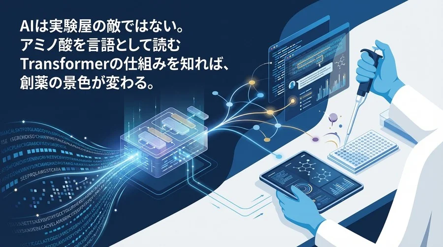 AI創薬の「なぜ」を解く：アミノ酸を言語として読むTransformerと実験屋の未来