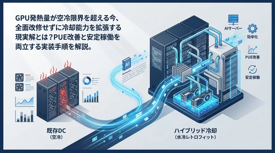 既存DCの限界突破：AIサーバー向けGPU水冷レトロフィットとハイブリッド冷却の現実解