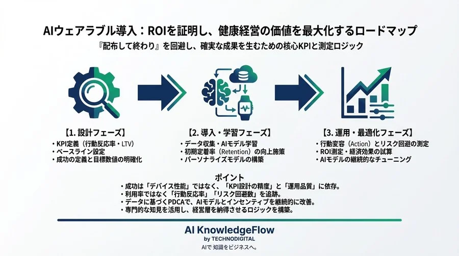 「配布して終わり」を回避せよ。AIウェアラブル導入のROIを証明する5つの核心KPIと測定ロジック - Conclusion Image