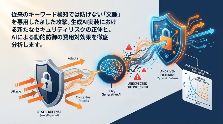 LLMセキュリティの死角：静的防御の限界とAI駆動型フィルタリングの費用対効果