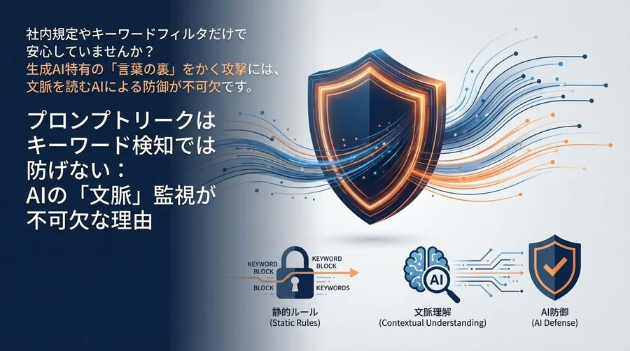 プロンプトリークはキーワード検知では防げない：AIの「文脈」監視が不可欠な理由