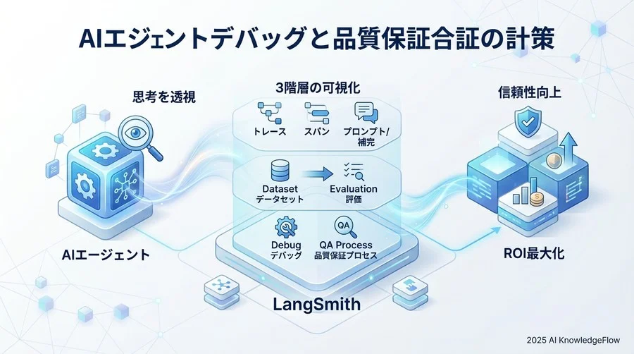 可視化の基本原則：LangSmithで見るべき「3つのレイヤー」 - Section Image