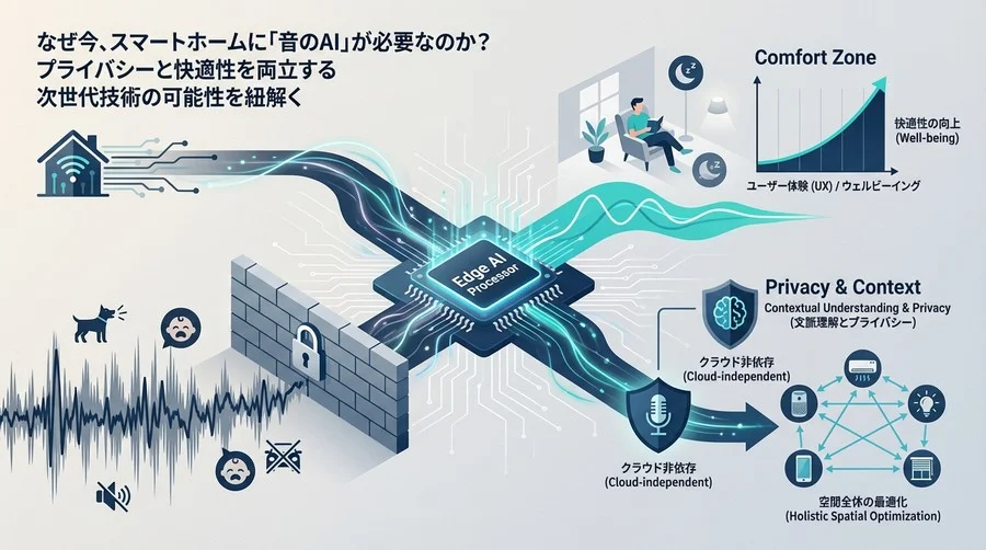 「静寂」を売るな、「快適」を売れ。スマートホームにおけるエッジAI音響制御の真価とは