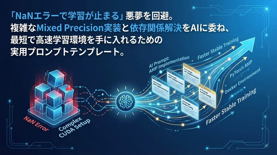 「NaN地獄」からの脱却：混合精度演算のCUDA設定をAIに完遂させるプロンプトテンプレート集