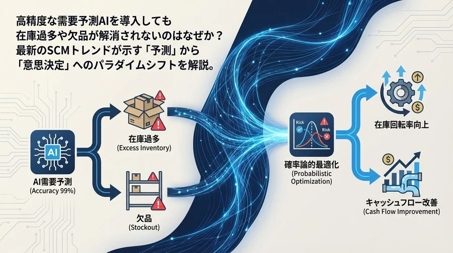 予測精度99%でも欠品するのはなぜ？AI需要予測から在庫ROI最大化へ転換するSCMの新常識