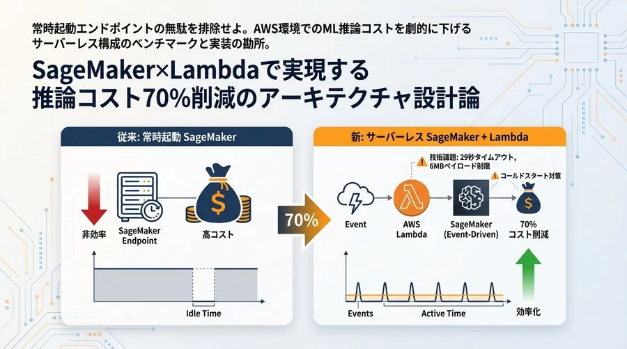 SageMaker×Lambdaで実現する推論コスト70%削減のアーキテクチャ設計論