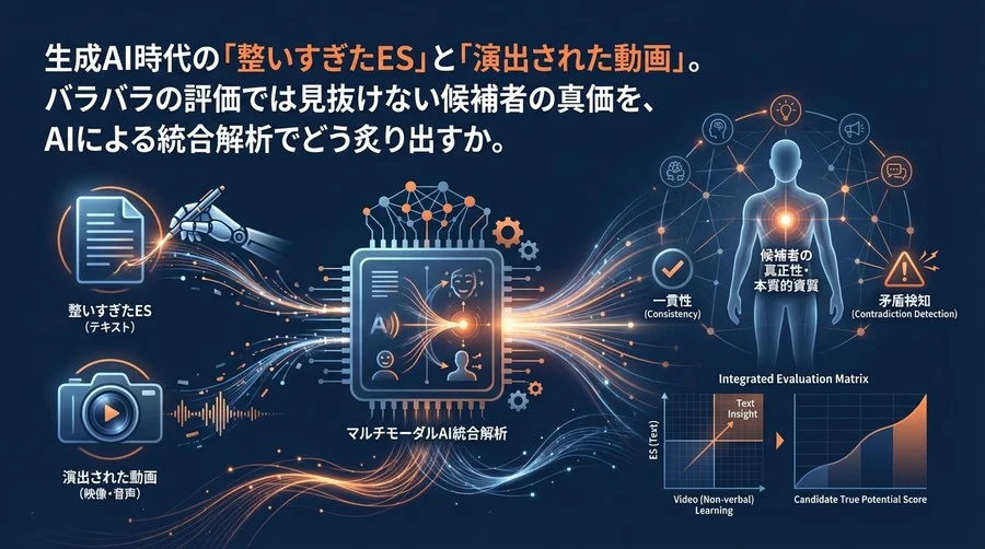 生成AI時代の採用DX：ESと動画の「不一致」を検知し候補者の真正性を見抜く統合解析術