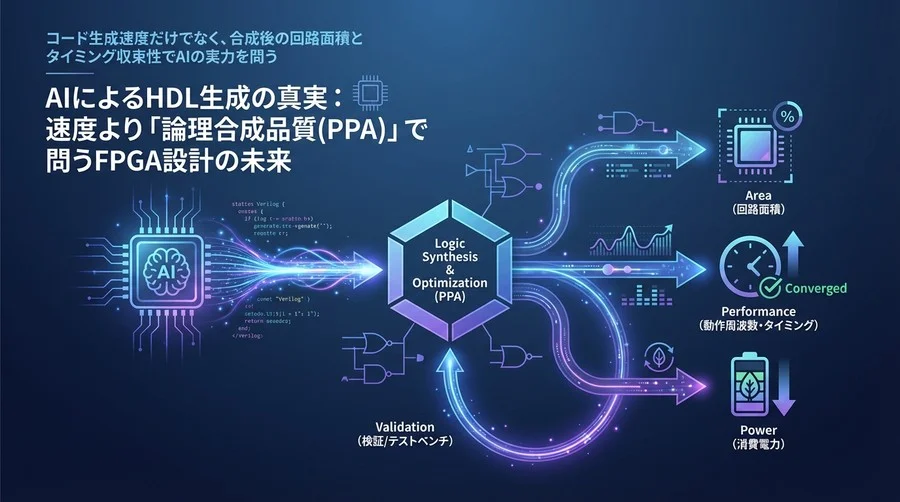 AIによるHDL生成の真実：速度より「論理合成品質(PPA)」で問うFPGA設計の未来