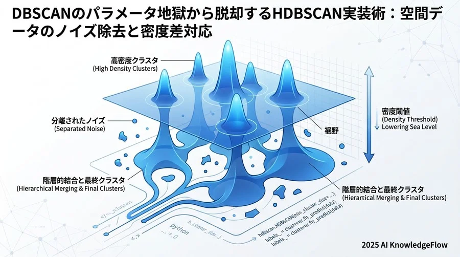 HDBSCANのメカニズム：階層構造がノイズを分離する - Section Image