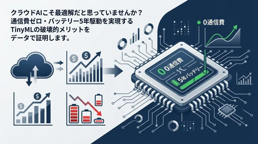 クラウドAI依存からの脱却：通信費ゼロ・バッテリー5年駆動を実現するTinyML導入の真実