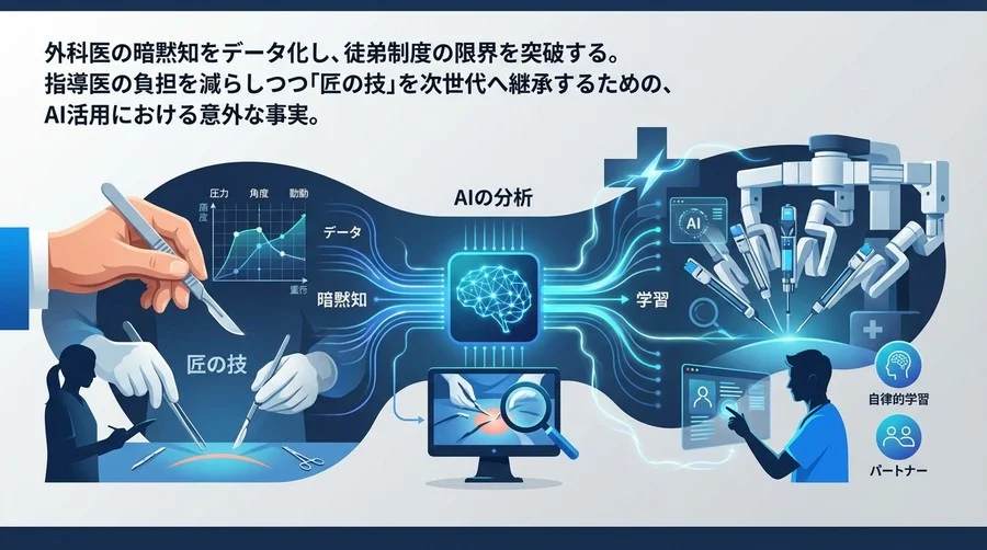 外科医の「匠の技」をデータで継承する：手術動画AI解析が変えるロボット支援手術の教育現場