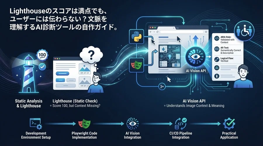 Lighthouse満点でも伝わらない？AIとPlaywrightで作る文脈理解型アクセシビリティ診断ツール自作ガイド