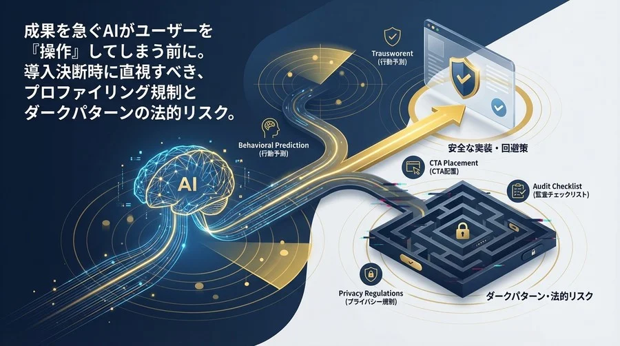 成果を急ぐAIがダークパターンを生む？行動予測CTA導入前に知るべき法的リスクと回避策