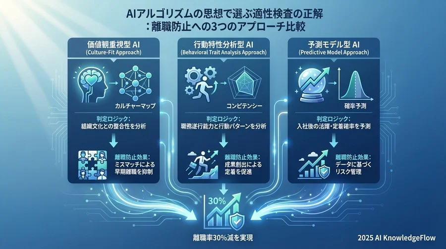 比較の軸：離職防止に効く3つのAIアルゴリズム・アプローチ - Section Image