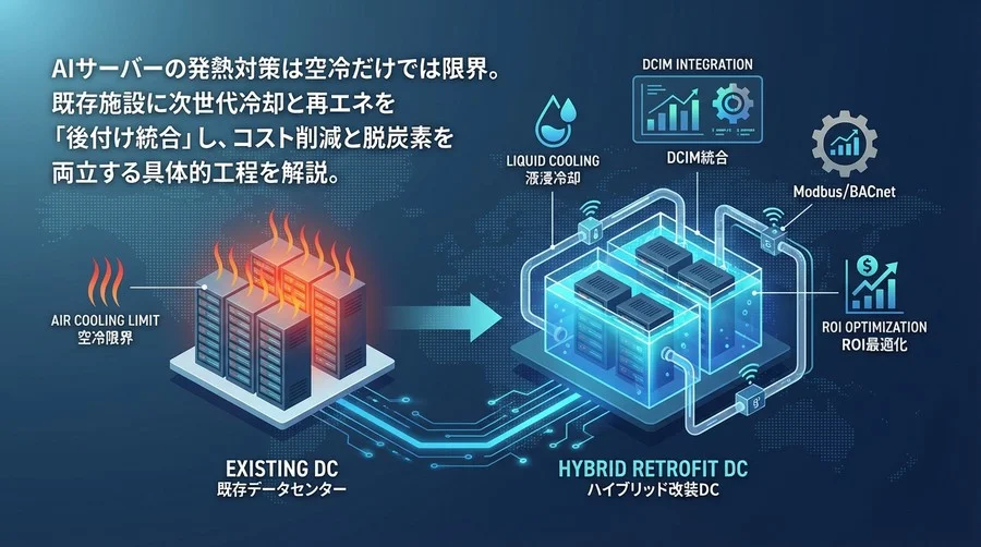 AIサーバーの発熱に勝つ：既存DCへ液浸冷却とDCIMを後付け統合する「ハイブリッド改装」実務工程