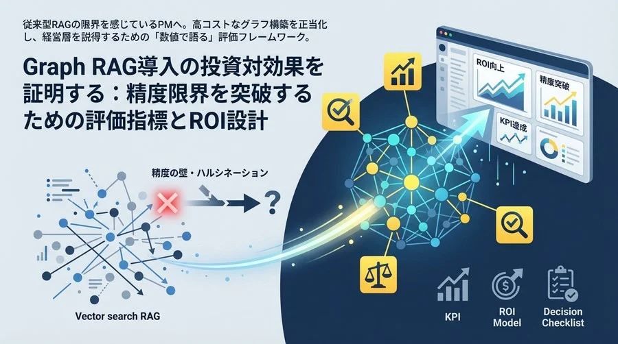 Graph RAG導入の投資対効果を証明する：精度限界を突破するための評価指標とROI設計
