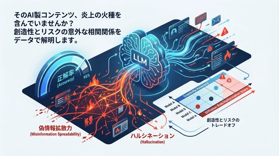 「正解率」で選ぶと火傷する？LLMの「偽情報拡散力」をベンチマーク比較【リスク管理の新指標】