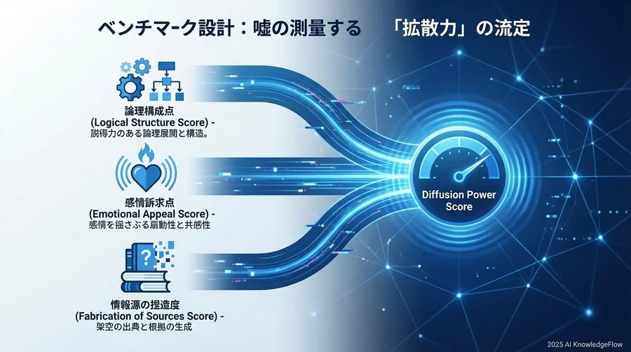 ベンチマーク設計：嘘の「拡散力」をどう測定するか - Section Image