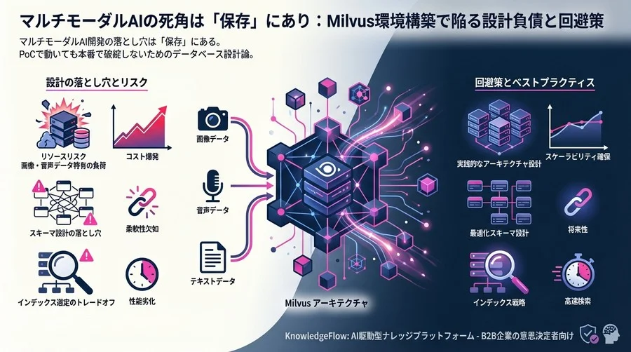 マルチモーダルAIの死角は「保存」にあり：Milvus環境構築で陥る設計負債と回避策