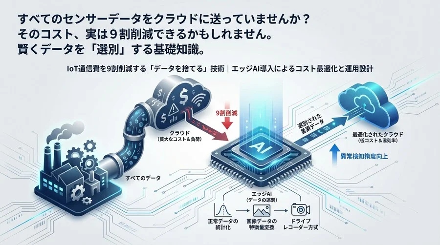 IoT通信費を9割削減する「データを捨てる」技術｜エッジAI導入によるコスト最適化と運用設計