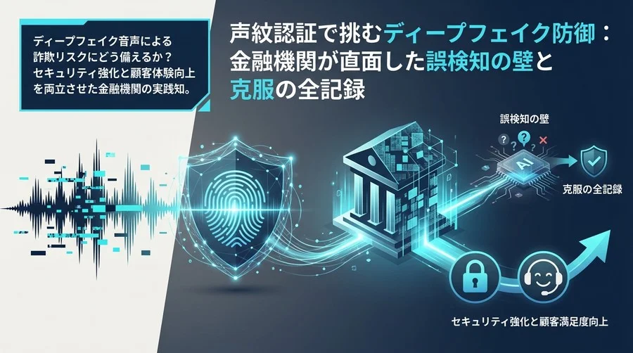 声紋認証で挑むディープフェイク防御：金融機関が直面した誤検知の壁と克服の全記録