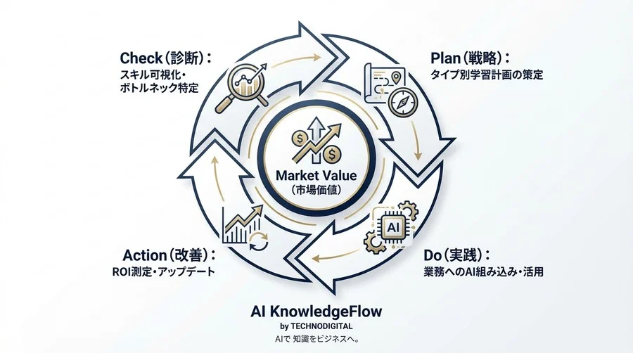 AIリテラシー診断で市場価値を証明する：自己流を脱しキャリアを最適化する実践的アプローチ - Conclusion Image