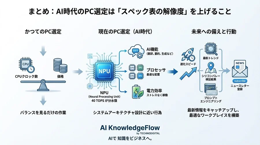 30万円のPCがAI時代に役立たず？Copilot+ PC選定で情シスが陥る「40 TOPS」の罠とNPUの真実 - Conclusion Image
