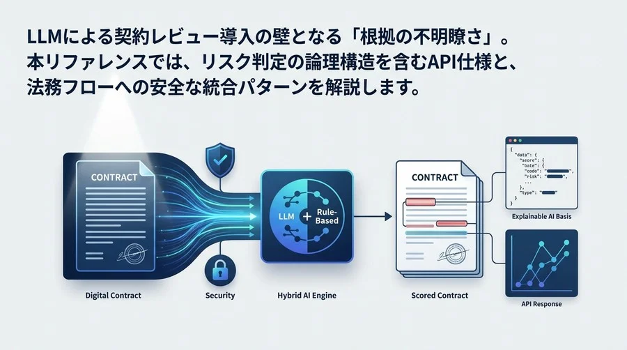 契約書AIスコアリングの実装：法務が納得するリスク抽出APIと根拠提示の技術仕様