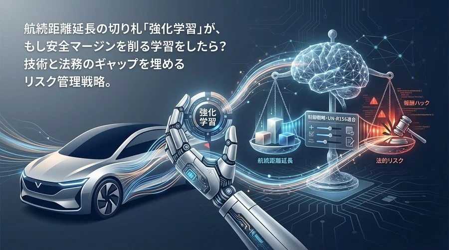 EV航続距離延長の切り札「強化学習」が招く法的リスクと制御戦略【エンジニア視点のPL法解説】