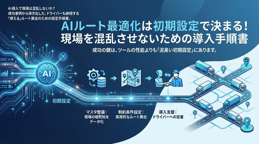 AIルート最適化は初期設定で決まる！現場を混乱させないための導入手順書