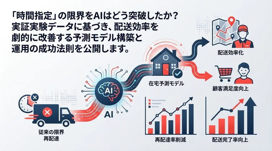 「時間指定」の限界をAIはどう突破したか？配送効率を劇的に改善する在宅予測モデル構築と運用の成功法則