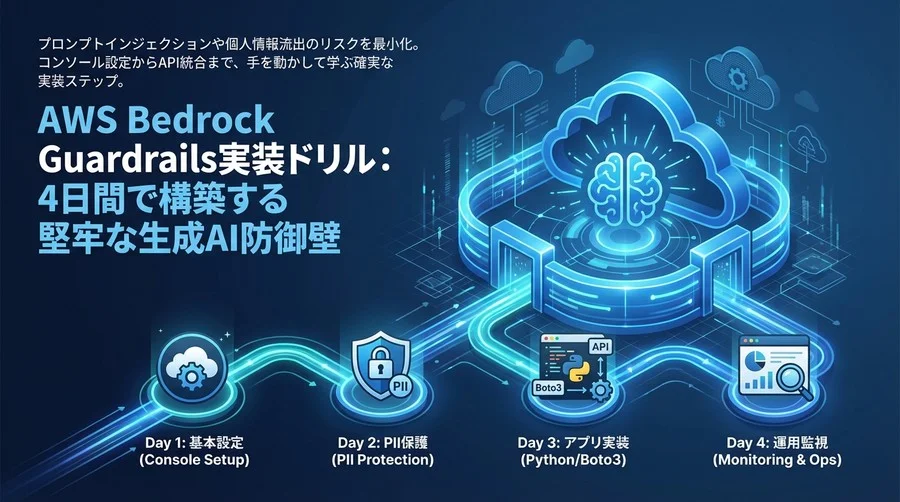 AWS Bedrock Guardrails実装ドリル：4日間で構築する堅牢な生成AI防御壁
