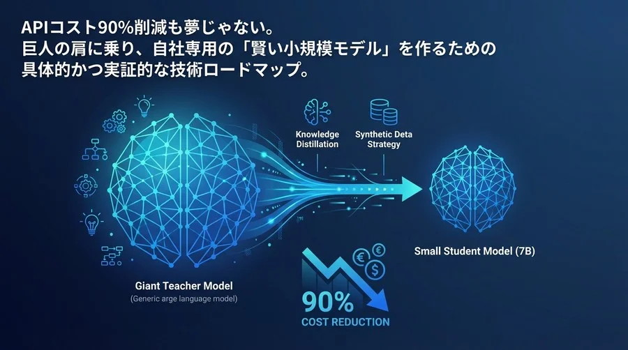 ChatGPTの知能を7Bモデルへ移植せよ。コスト90%減を実現する「知識蒸留」と合成データ戦略の全技術