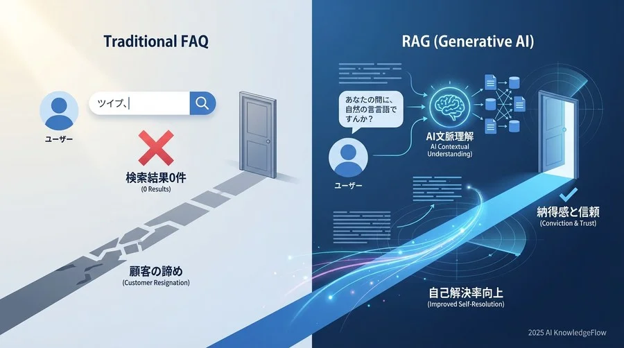 なぜ従来のFAQでは「顧客の諦め」を防げないのか - Section Image